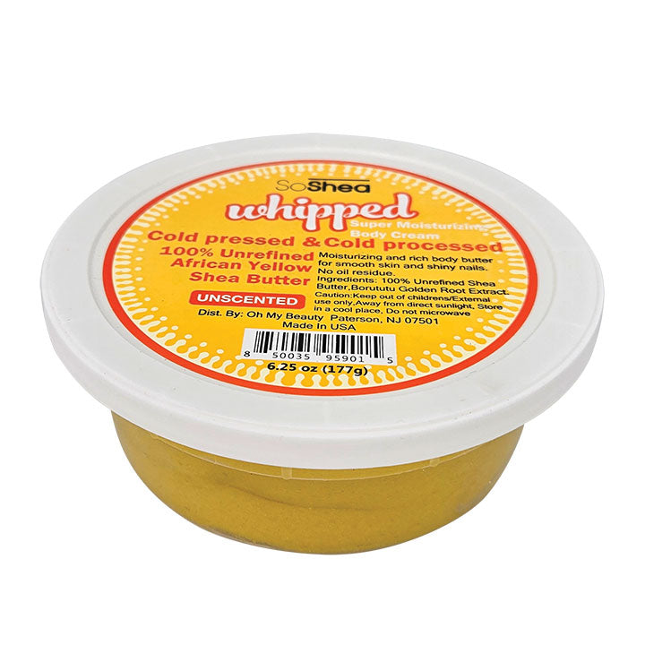 SOSHEA Whipped Shea Butter Unscented Yellow - Original