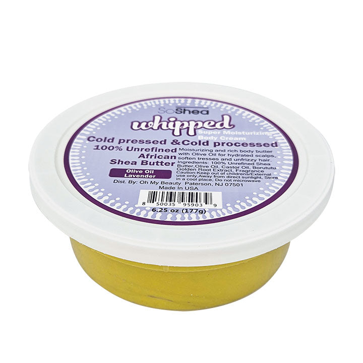 SOSHEA Whipped Shea Butter Olive Oil Lavender