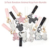 Fashion Keychain Pack - Luxury Mixed Animals (5pcs) (Shape may vary.)