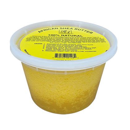 RA COSMETICS 100% Pure Shea Butter Solid - Yellow Tub 16oz
