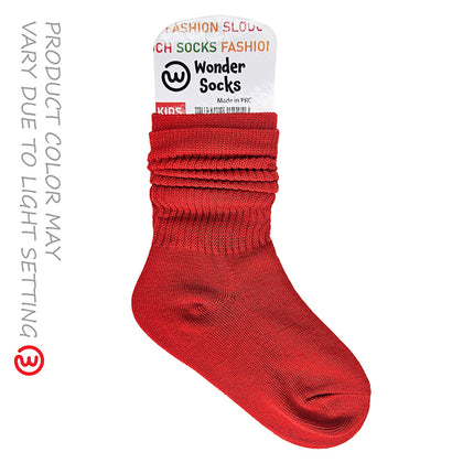 WONDER SOCKS SLOUCH Kids - RUBY RED