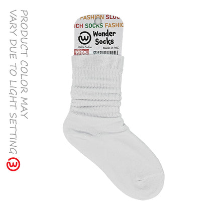 WONDER SOCKS SLOUCH Kids - WHITE