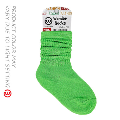 WONDER SOCKS SLOUCH Kids - APPLE GREEN