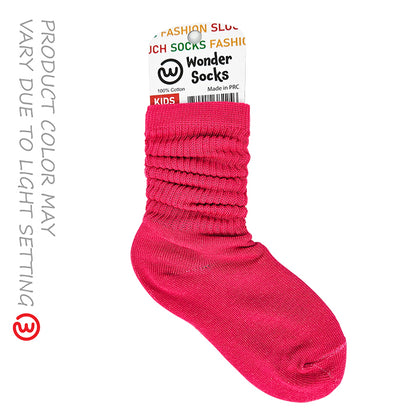 WONDER SOCKS SLOUCH Kids - HOT PINK