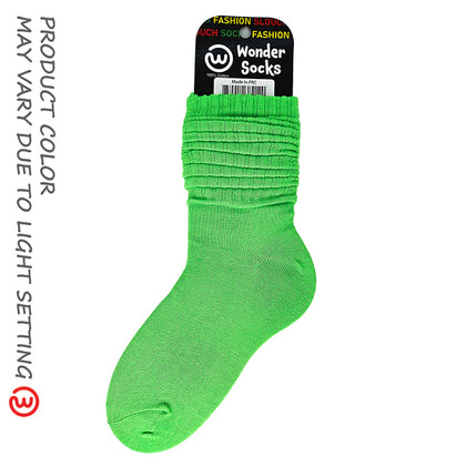 WONDER SOCKS SLOUCH - APPLE GREEN