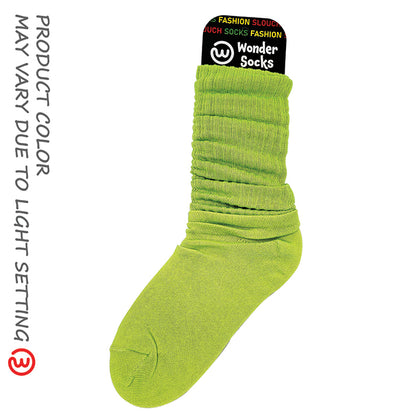 WONDER SOCKS SLOUCH - NEON GREEN