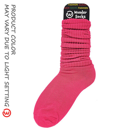WONDER SOCKS SLOUCH - HOT PINK
