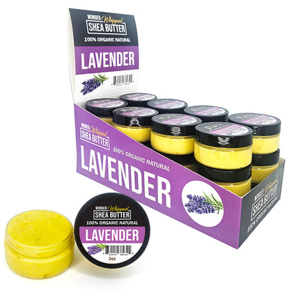 WONDERLOC Natural Whipped Shea Butter - Lavender (24pk / 2oz)