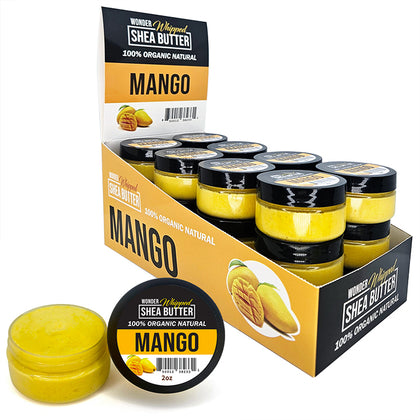 WONDERLOC Natural Whipped Shea Butter - Mango (24pk / 2oz)