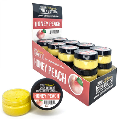 WONDERLOC Natural Whipped Shea Butter - Honey Peach (24pk / 2oz)
