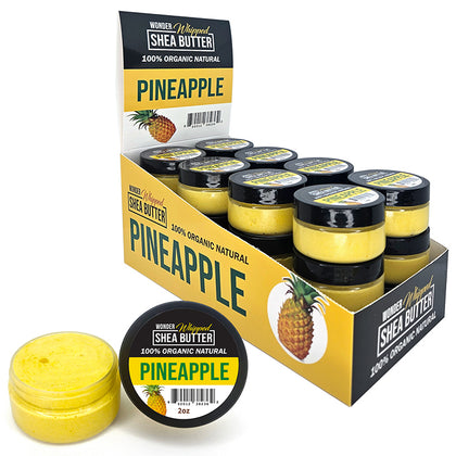 WONDERLOC Natural Whipped Shea Butter - Pineapple (24pk / 2oz)