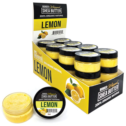WONDERLOC Natural Whipped Shea Butter - Lemon (24pk / 2oz)