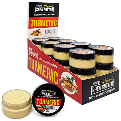 WONDERLOC Natural Whipped Shea Butter - Turmeric (24pk / 2oz)